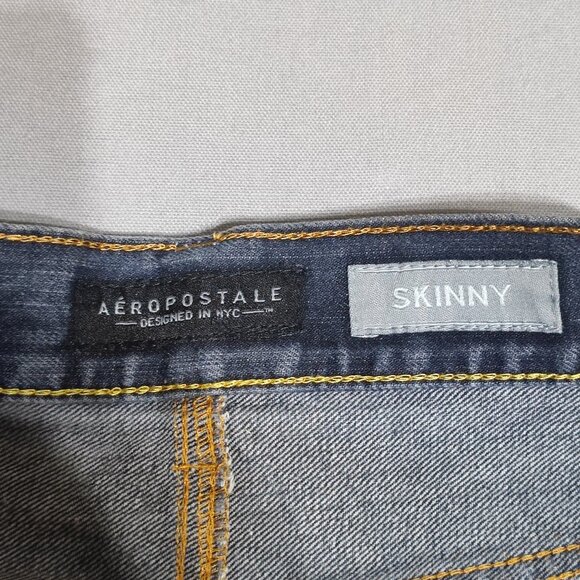 Aeropostale jeans men's size 28/30 bluish grey colour skinny fit straight leg - Picture 6 of 12